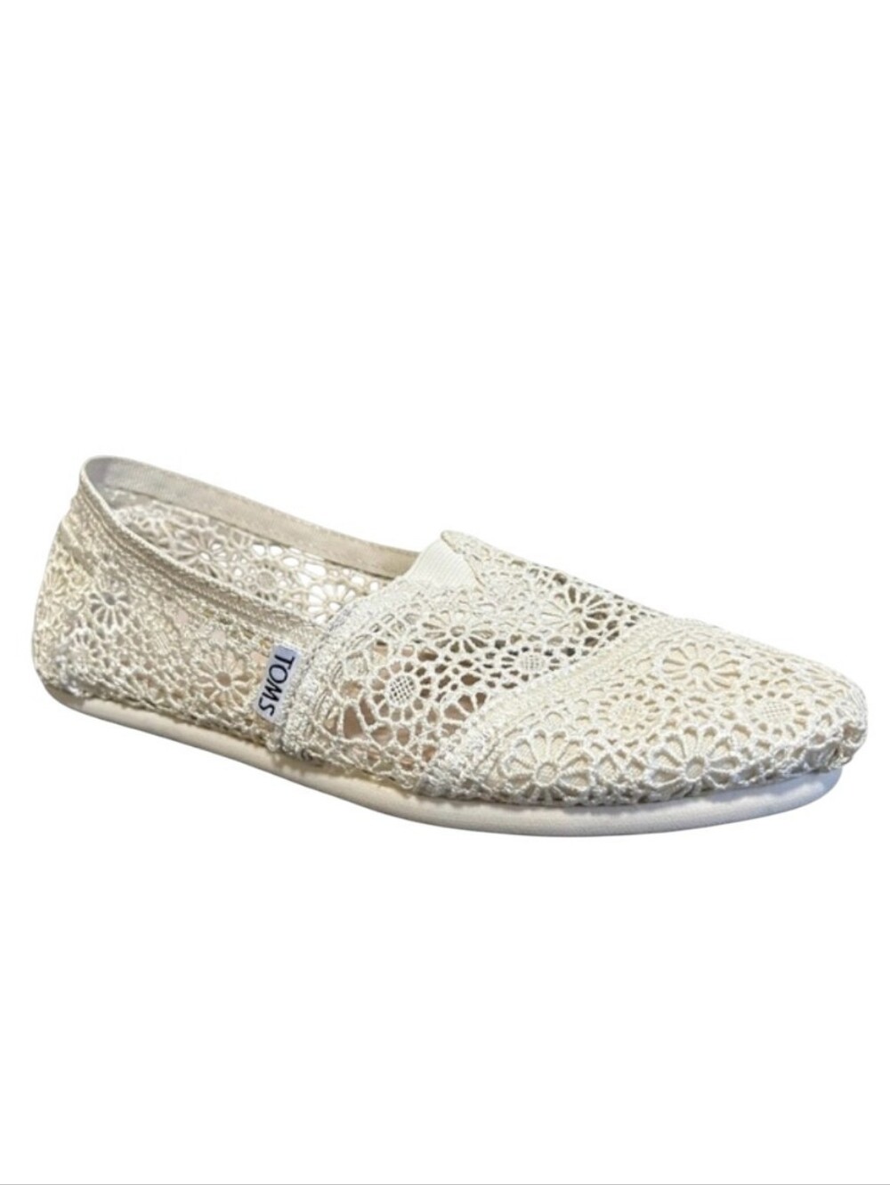 SALE 🛒 Toms Natural Moroccan Crochet Classics Slip On Shoe - Size 7